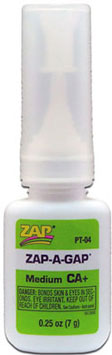 Dollhouse Miniature Zap A Gap Ca+ - 1/4 oz. 12Pk